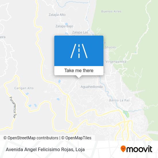 Mapa de Avenida Angel Felicisimo Rojas