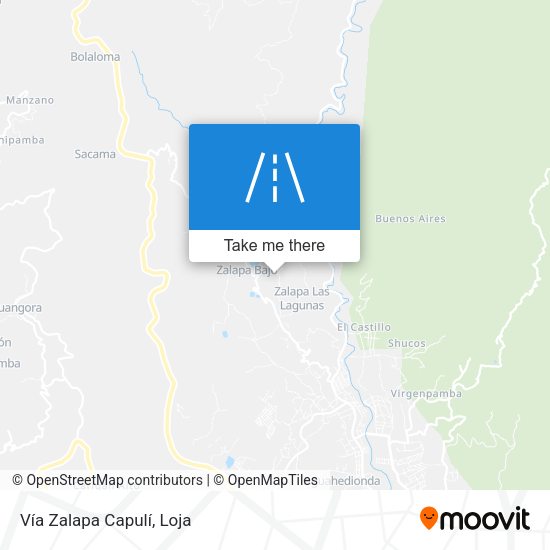 Vía Zalapa Capulí map
