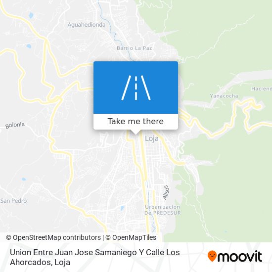 Mapa de Union Entre Juan Jose Samaniego Y Calle Los Ahorcados