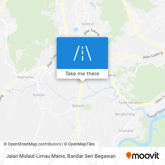 Jalan Mulaut-Limau Manis map
