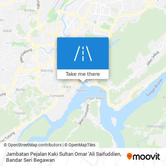 Jambatan Pejalan Kaki Sultan Omar 'Ali Saifuddien map