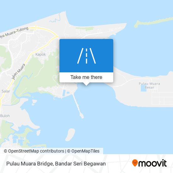 Pulau Muara Bridge map