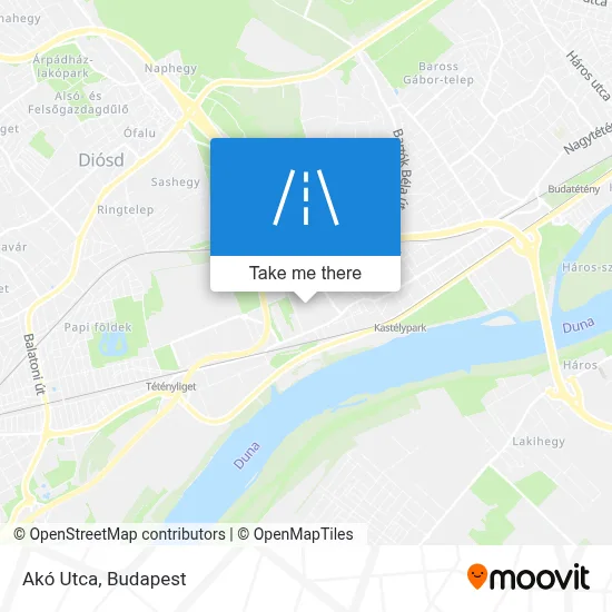 Akó Utca map