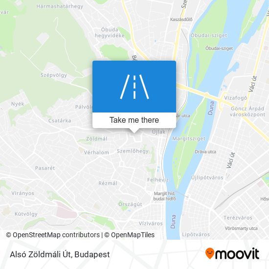 Alsó Zöldmáli Út map