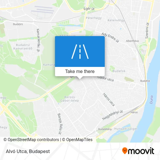 Alvó Utca map