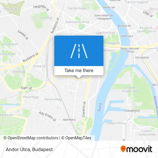 Andor Utca map