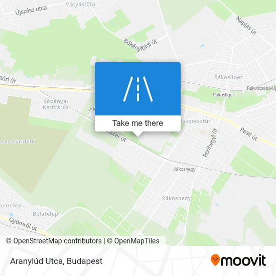 Aranylúd Utca map