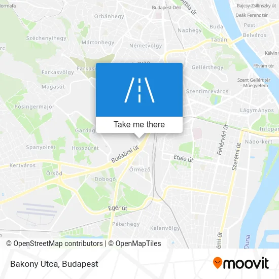 Bakony Utca map