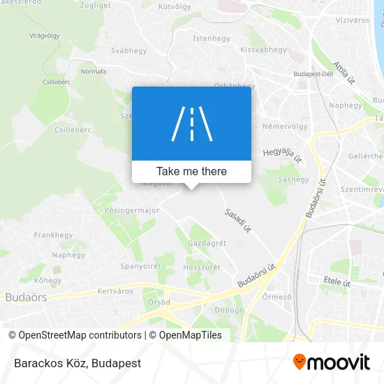 Barackos Köz map