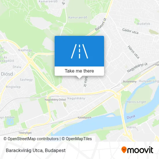 Barackvirág Utca map