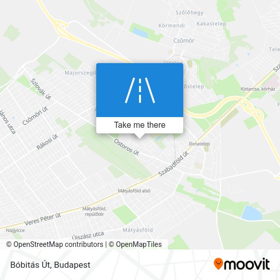 Bóbitás Út map