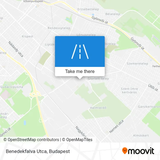 Benedekfalva Utca map