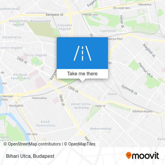 Bihari Utca map