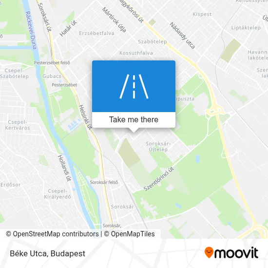 Béke Utca map
