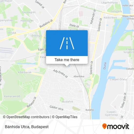 Bánhida Utca map
