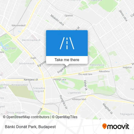 Bánki Donát Park map