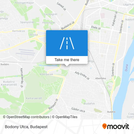 Bodony Utca map