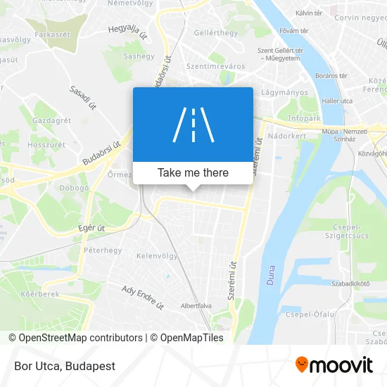 Bor Utca map