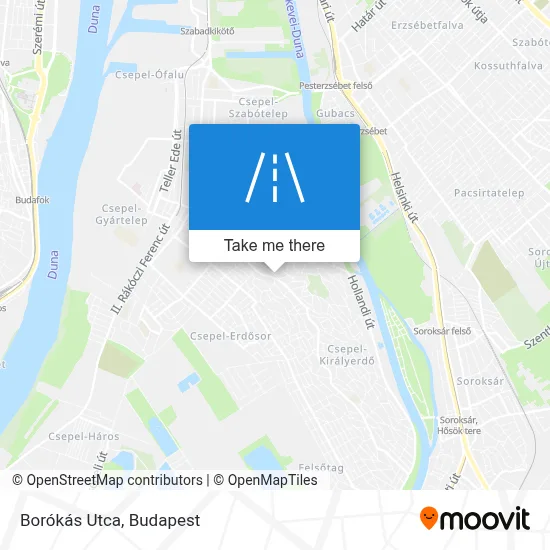 Borókás Utca map