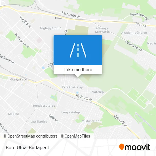 Bors Utca map