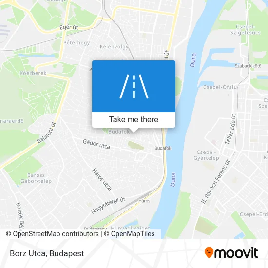 Borz Utca map