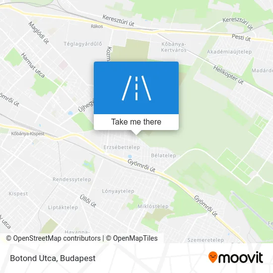 Botond Utca map