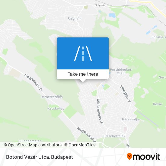 Botond Vezér Utca map