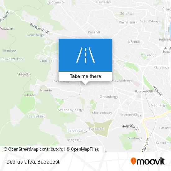 Cédrus Utca map