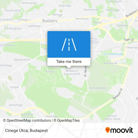 Cinege Utca map