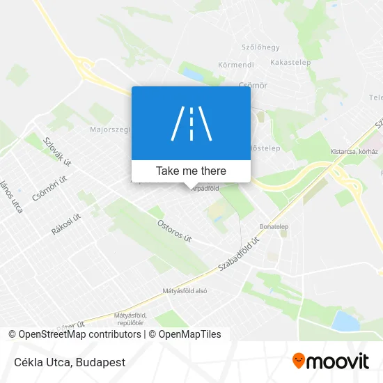 Cékla Utca map