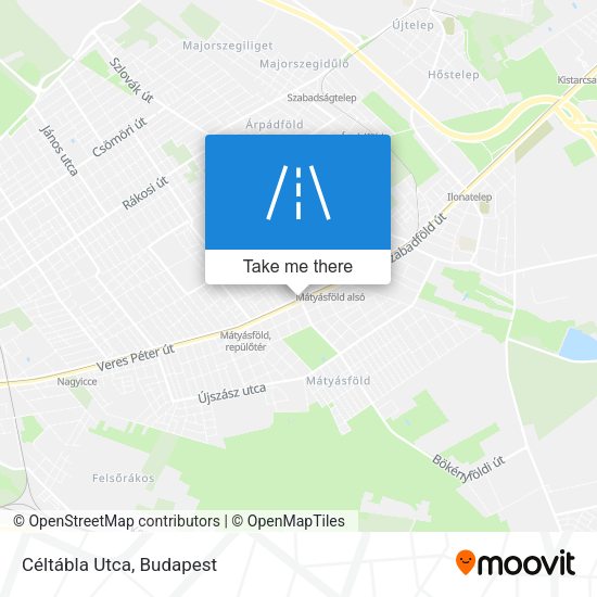 Céltábla Utca map