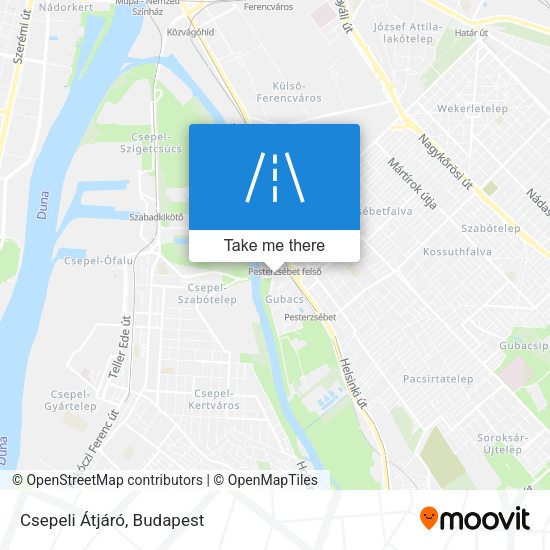 Csepeli Átjáró map