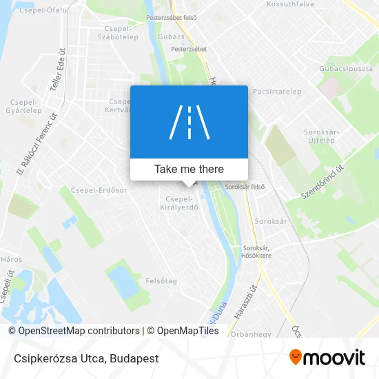 Csipkerózsa Utca map