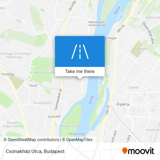 Csónakház Utca map