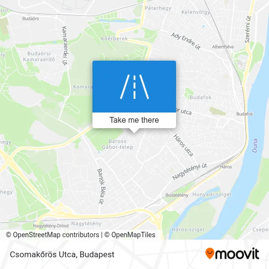 Csomakőrös Utca map