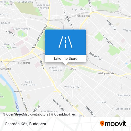 Csárdás Köz map