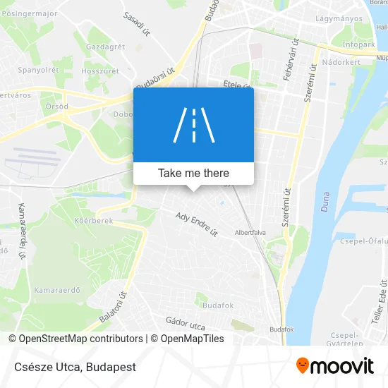 Csésze Utca map