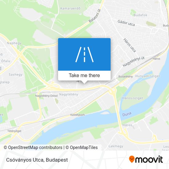 Csóványos Utca map