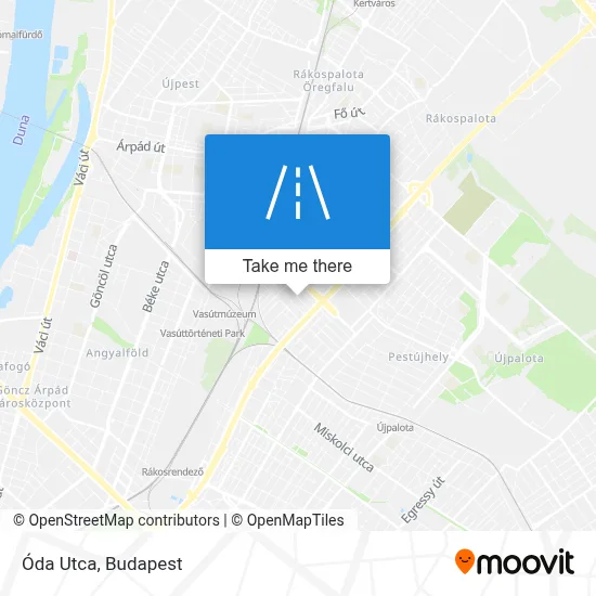 Óda Utca map