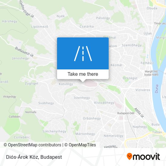 Diós-Árok Köz map