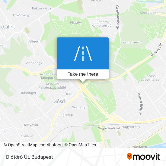 Diótörő Út map