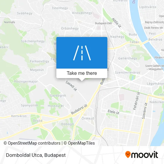 Domboldal Utca map