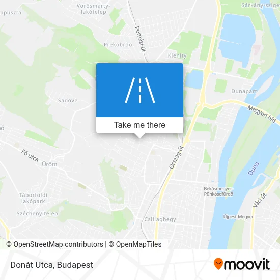 Donát Utca map