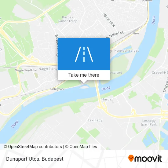 Dunapart Utca map