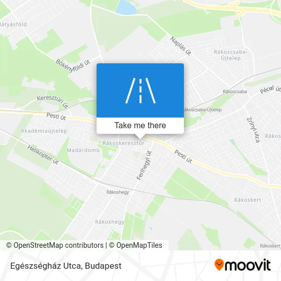 Egészségház Utca map