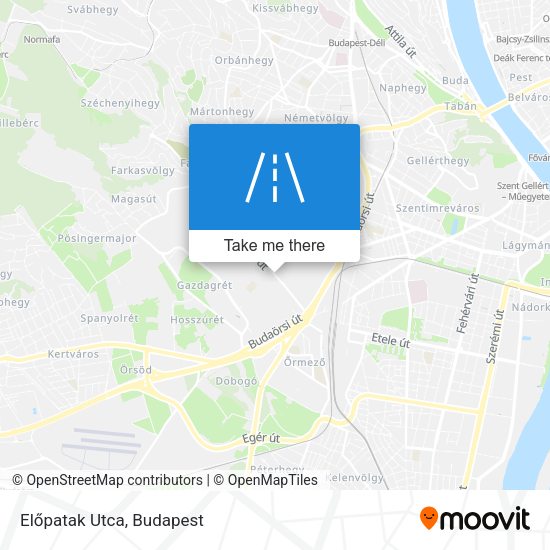 Előpatak Utca map