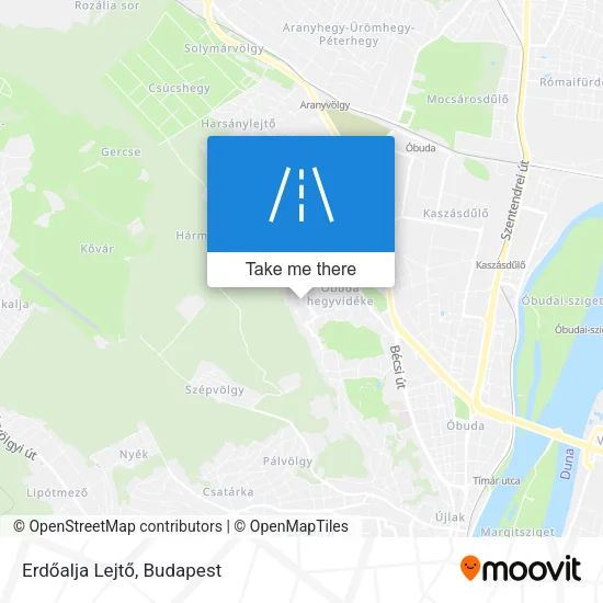 Erdőalja Lejtő map