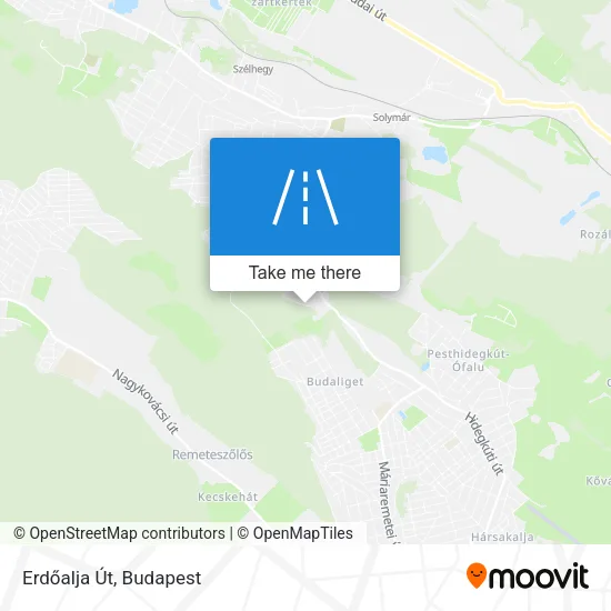 Erdőalja Út map