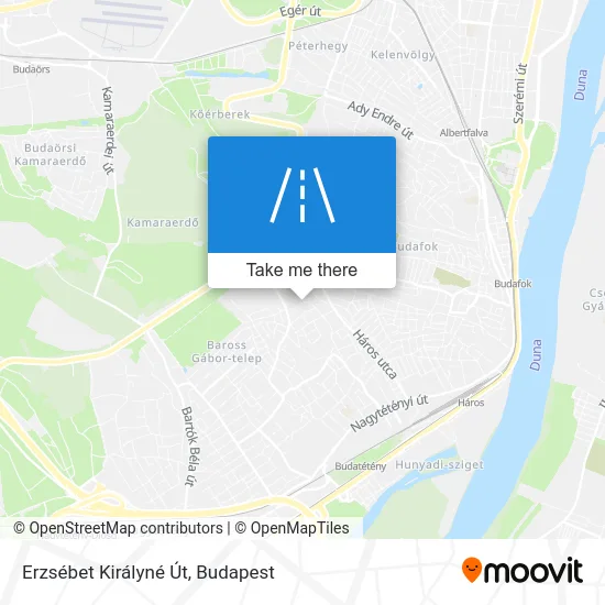 Erzsébet Királyné Út map