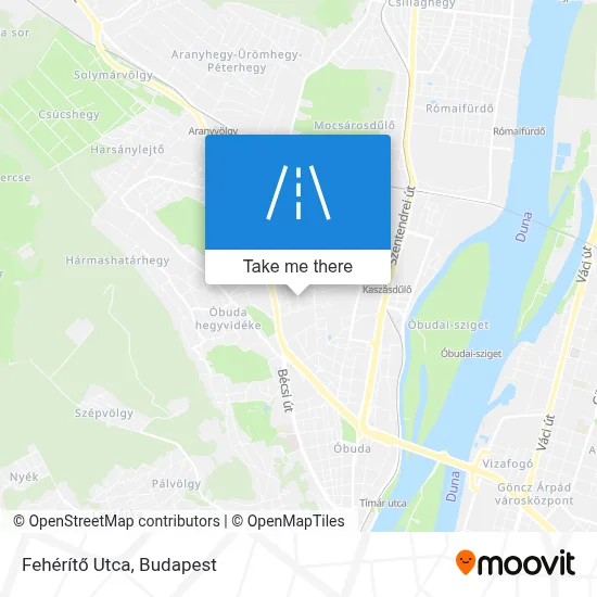 Fehérítő Utca map